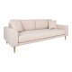 HOUSE NORDIC  Lido 3 Personers Sofa - 3 Personers Sofa, sand med to puder og natur trben, HN1050