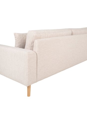 HOUSE NORDIC  Lido 3 Personers Sofa - 3 Personers Sofa, sand med to puder og natur trben, HN1050