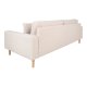 HOUSE NORDIC  Lido 3 Personers Sofa - 3 Personers Sofa, sand med to puder og natur trben, HN1050