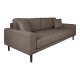HOUSE NORDIC  Lido 3 Personers Sofa - 3 Personers Sofa, brun med to puder og sorte trben, HN1055