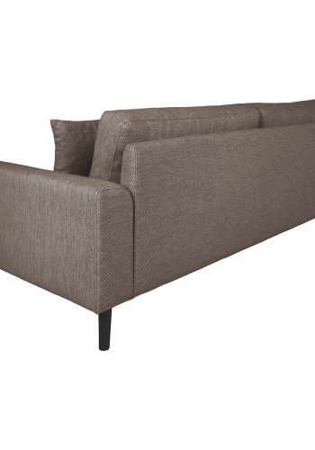 HOUSE NORDIC  Lido 3 Personers Sofa - 3 Personers Sofa, brun med to puder og sorte trben, HN1055