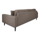 HOUSE NORDIC  Lido 3 Personers Sofa - 3 Personers Sofa, brun med to puder og sorte trben, HN1055
