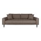 HOUSE NORDIC  Lido 3 Personers Sofa - 3 Personers Sofa, brun med to puder og sorte trben, HN1055