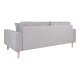 HOUSE NORDIC  Lido 2,5 Personers Sofa - 2,5 Personers Sofa, lysegr med to puder og natur trben, HN1040