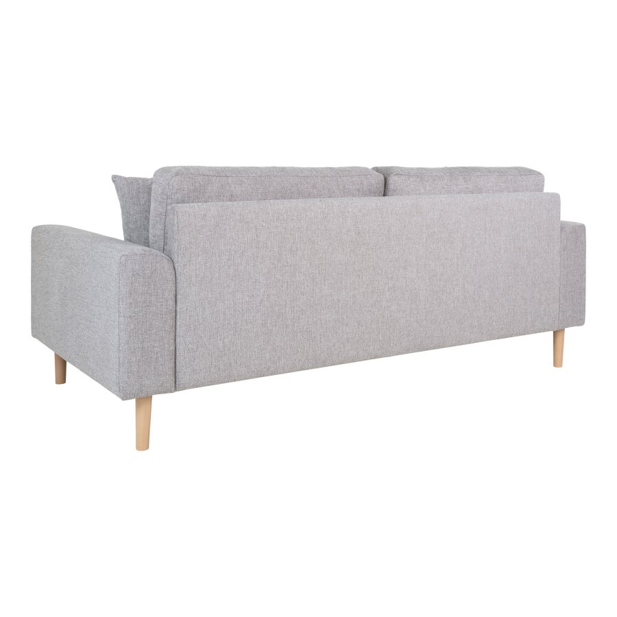 HOUSE NORDIC  Lido 2,5 Personers Sofa - 2,5 Personers Sofa, lysegr med to puder og natur trben, HN1040
