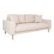 HOUSE NORDIC  Lido 2,5 Personers Sofa - 2,5 Personers Sofa, sand med to puder og natur trben, HN1050