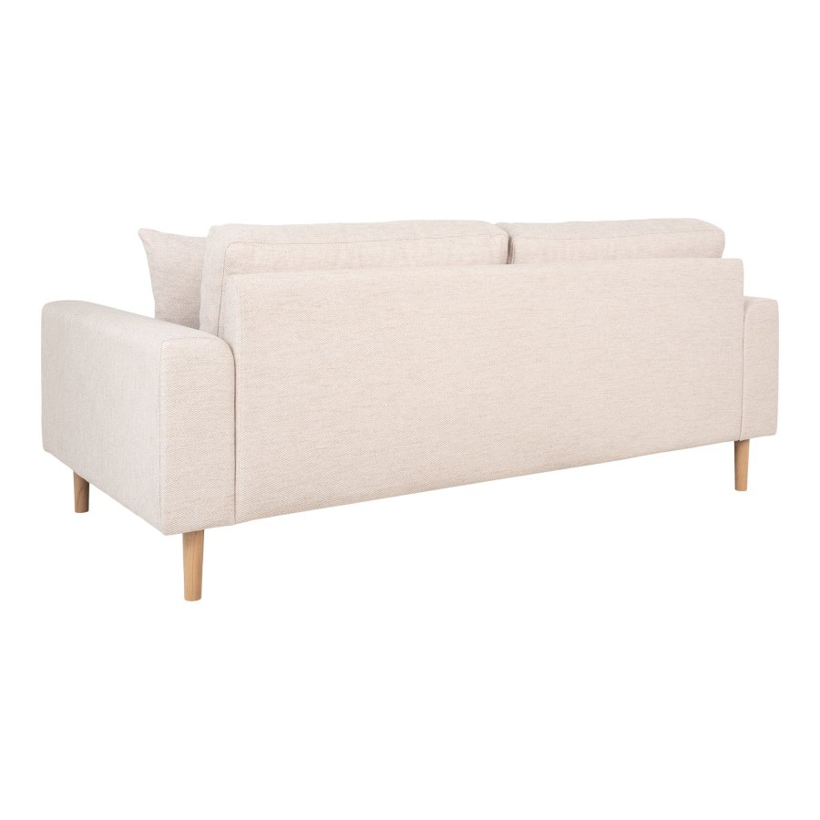 HOUSE NORDIC  Lido 2,5 Personers Sofa - 2,5 Personers Sofa, sand med to puder og natur trben, HN1050