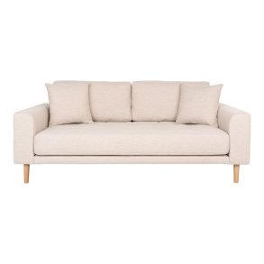 HOUSE NORDIC  Lido 2,5 Personers Sofa - 2,5 Personers Sofa, sand med to puder og natur trben, HN1050