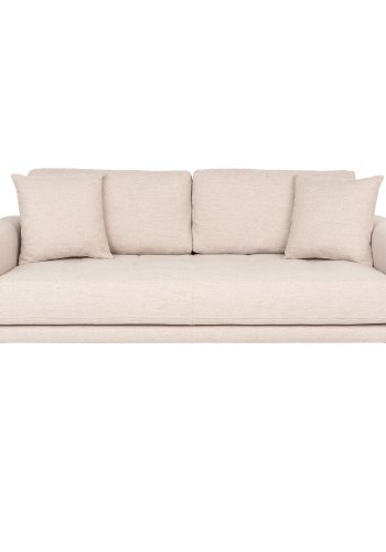 HOUSE NORDIC  Lido 2,5 Personers Sofa - 2,5 Personers Sofa, sand med to puder og natur trben, HN1050