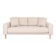 HOUSE NORDIC  Lido 2,5 Personers Sofa - 2,5 Personers Sofa, sand med to puder og natur trben, HN1050