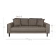HOUSE NORDIC  Lido 2,5 Personers Sofa - 2,5 Personers Sofa, brun med to puder og sorte trben, HN1055