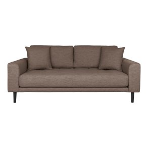 HOUSE NORDIC  Lido 2,5 Personers Sofa - 2,5 Personers Sofa, brun med to puder og sorte trben, HN1055