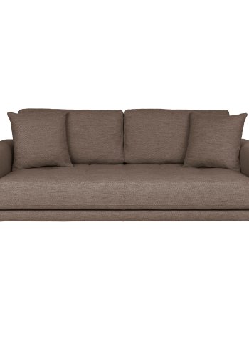 HOUSE NORDIC  Lido 2,5 Personers Sofa - 2,5 Personers Sofa, brun med to puder og sorte trben, HN1055