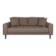 HOUSE NORDIC  Lido 2,5 Personers Sofa - 2,5 Personers Sofa, brun med to puder og sorte trben, HN1055