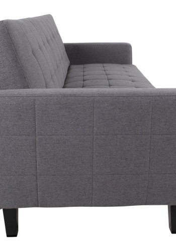 HOUSE NORDIC Milton sovesofa, m. armln og opbevaring - gr polyester og birketr