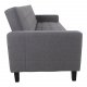 HOUSE NORDIC Milton sovesofa, m. armln og opbevaring - gr polyester og birketr