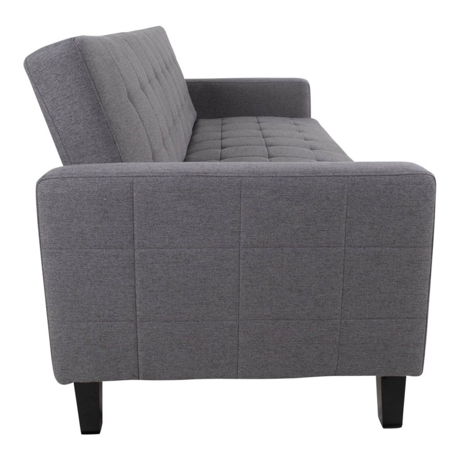 HOUSE NORDIC Milton sovesofa, m. armln og opbevaring - gr polyester og birketr