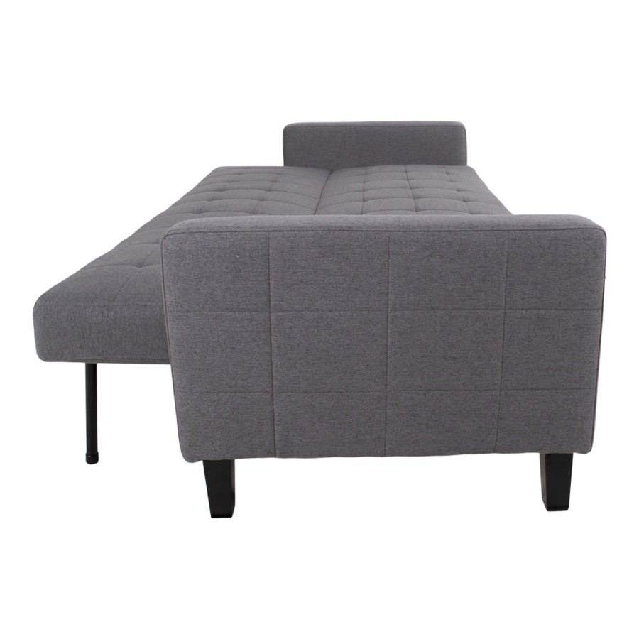 HOUSE NORDIC Milton sovesofa, m. armln og opbevaring - gr polyester og birketr