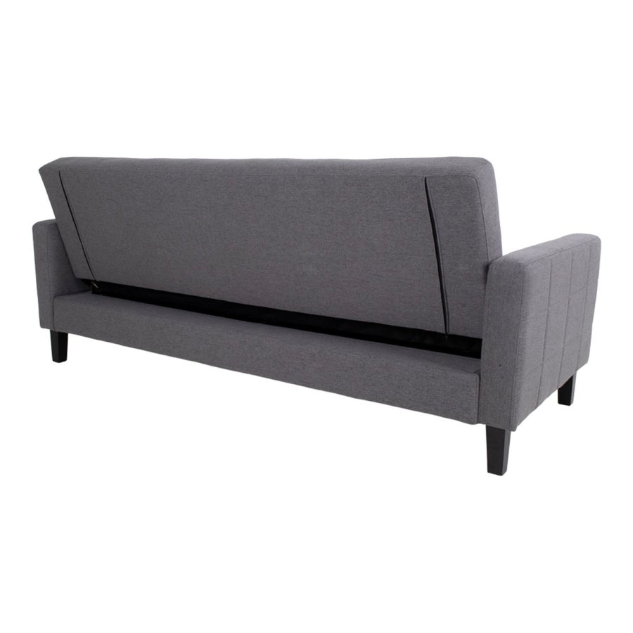 HOUSE NORDIC Milton sovesofa, m. armln og opbevaring - gr polyester og birketr