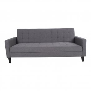 HOUSE NORDIC Milton sovesofa, m. armln og opbevaring - gr polyester og birketr