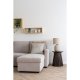 HOUSE NORDIC Belfast sovesofa, m. chaiselong og opbevaring - mrk sand polyester og natur ben