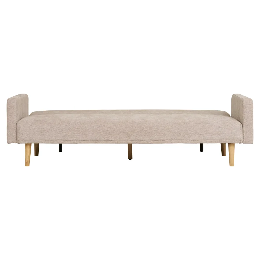 HOUSE NORDIC Kells sovesofa - mrk sand polyester og natur tr