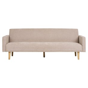 HOUSE NORDIC Kells sovesofa - mrk sand polyester og natur tr