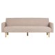 HOUSE NORDIC Kells sovesofa - mrk sand polyester og natur tr