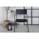 VENTURE DESIGN Nicke havestol, m. armln og hynde - sort polyester og stl