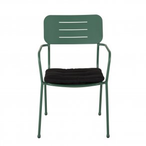 VENTURE DESIGN Nicke havestol, m. armln og sort hynde - grn stl
