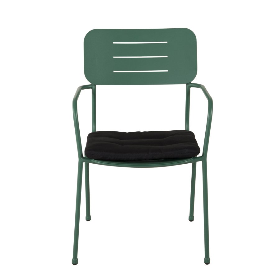 VENTURE DESIGN Nicke havestol, m. armln og sort hynde - grn stl