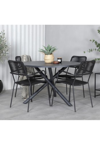 VENTURE DESIGN Alma havebord - sort aluminium (120)