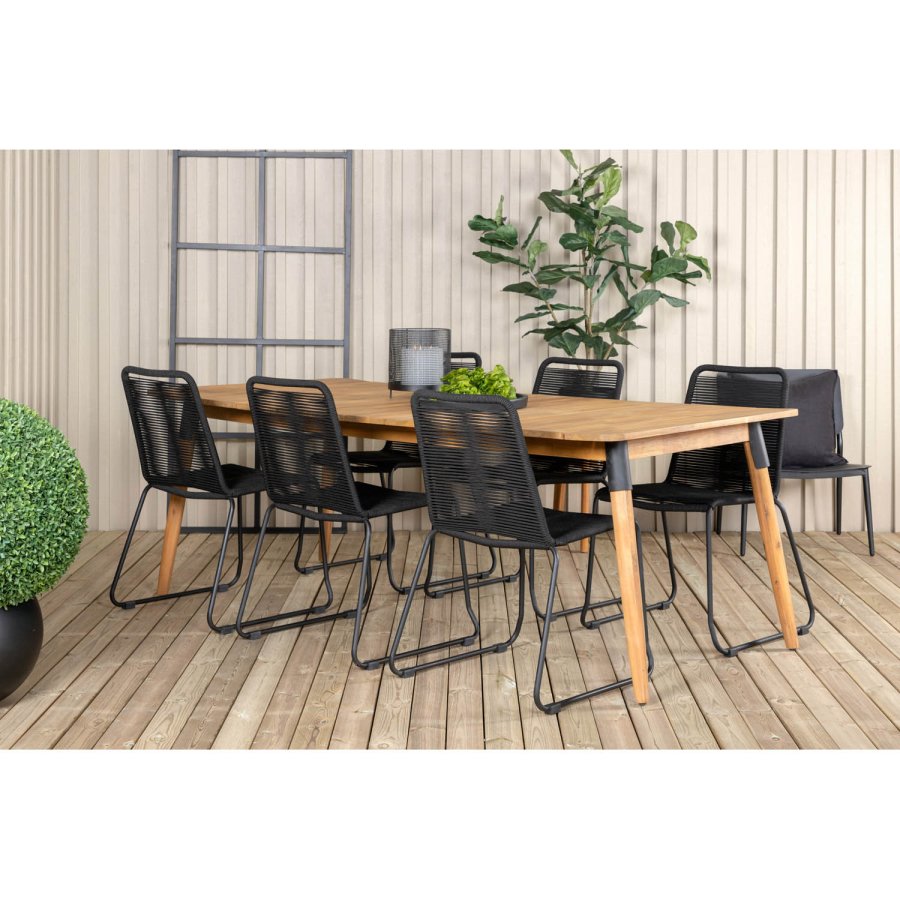 VENTURE DESIGN Julian havebord - brun akacietr (210x100)