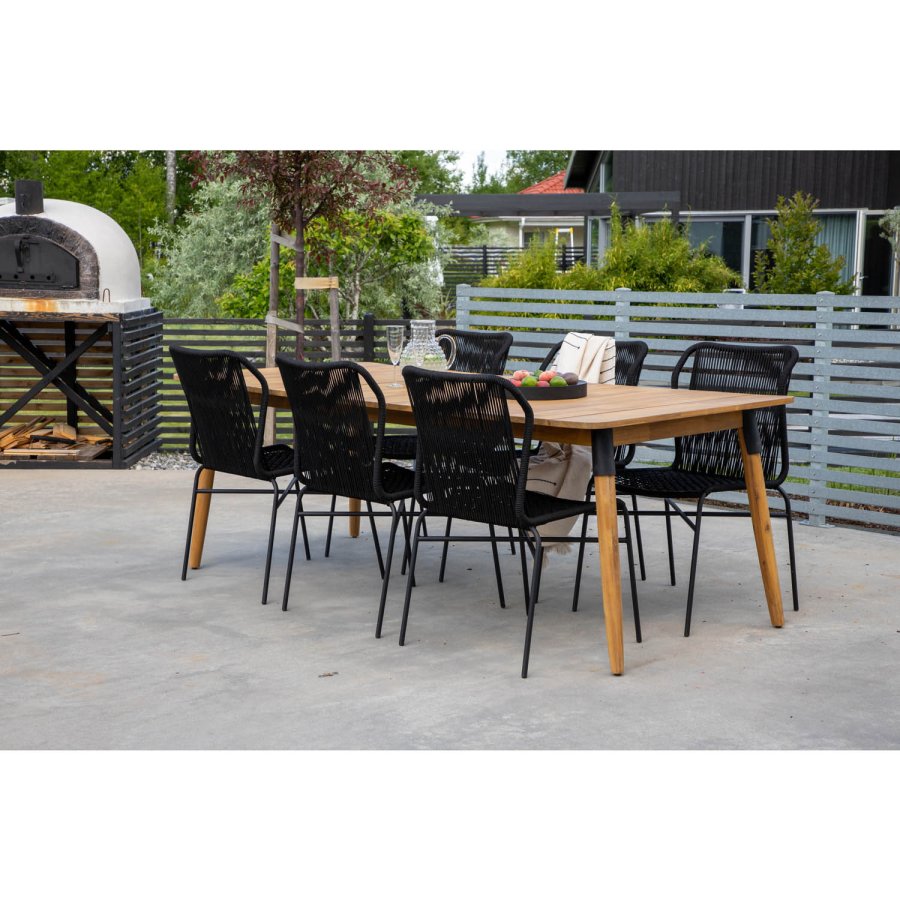 VENTURE DESIGN Julian havebord - brun akacietr (210x100)