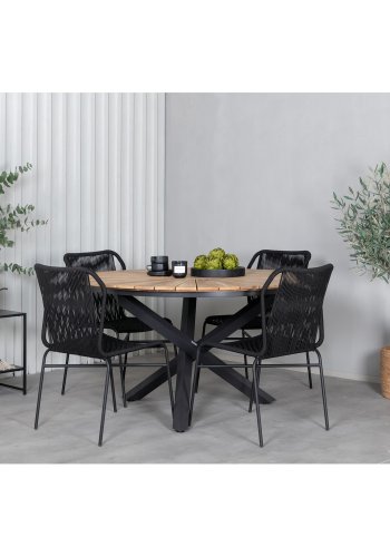 VENTURE DESIGN Julian havestol, m. gr hynde - sort reb og stl