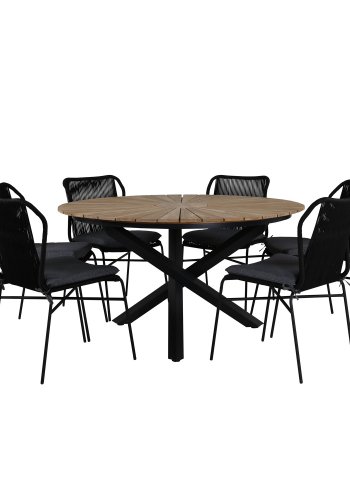 VENTURE DESIGN Julian havestol, m. gr hynde - sort reb og stl