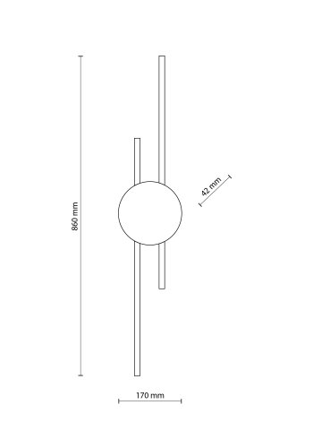 TK Java 2 LED vglampe - sort metal