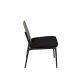 VENTURE DESIGN Lina loungestol, m. hynde - sort polyester og stl