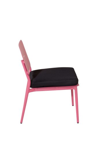 VENTURE DESIGN Lina loungestol, m. hynde - sort polyester og pink stl