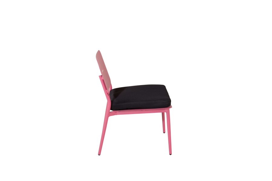 VENTURE DESIGN Lina loungestol, m. hynde - sort polyester og pink stl