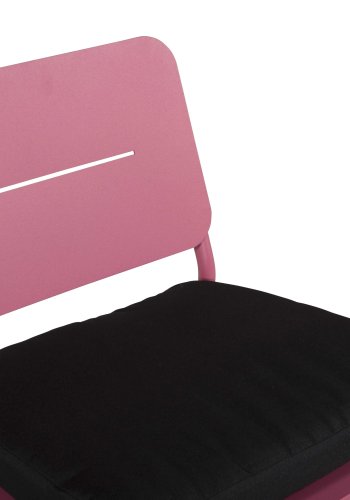 VENTURE DESIGN Lina loungestol, m. hynde - sort polyester og pink stl