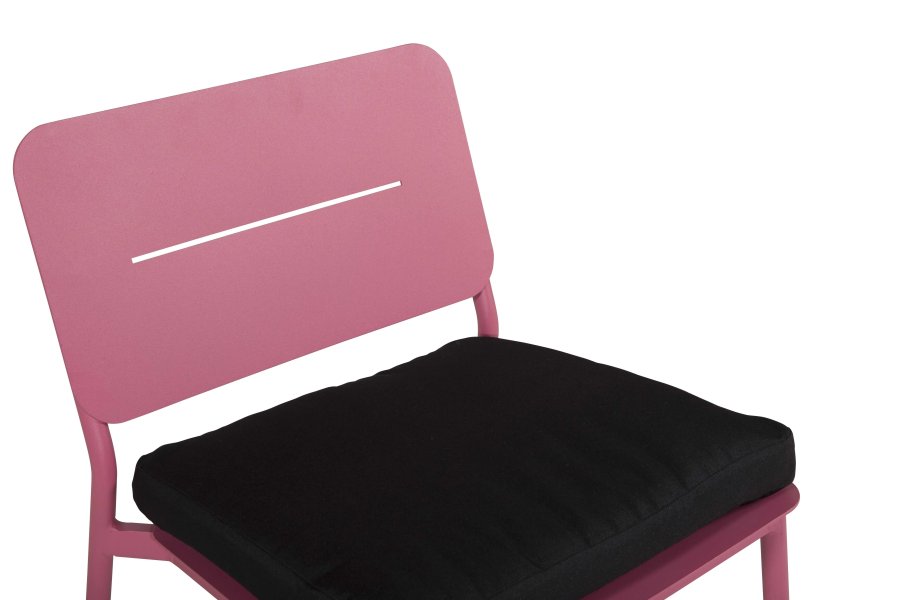 VENTURE DESIGN Lina loungestol, m. hynde - sort polyester og pink stl