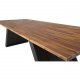 VENTURE DESIGN Doory havebord - brun akacietr og sort stl (250x100)