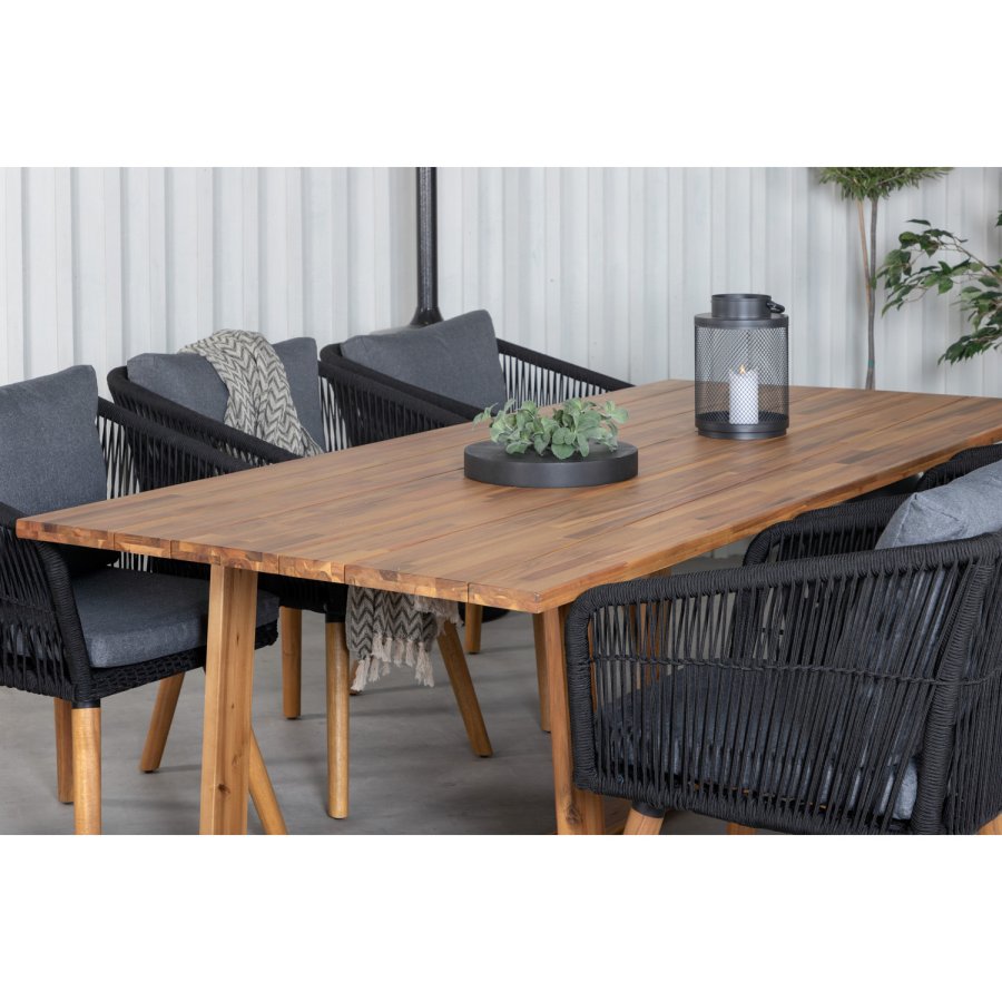 VENTURE DESIGN Plankton havebord - brun akacietr (220x100)