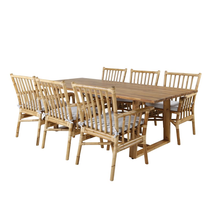 VENTURE DESIGN Plankton havebord - brun akacietr (220x100)