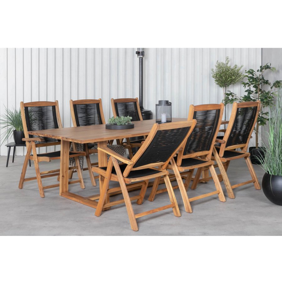 VENTURE DESIGN Plankton havebord - brun akacietr (220x100)