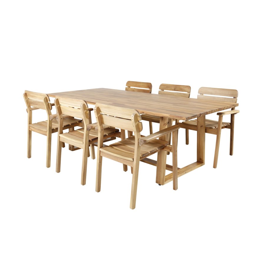 VENTURE DESIGN Plankton havebord - brun akacietr (220x100)