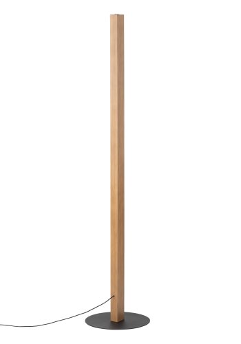 TK Teo LED gulvlampe - natur tr og sort metal