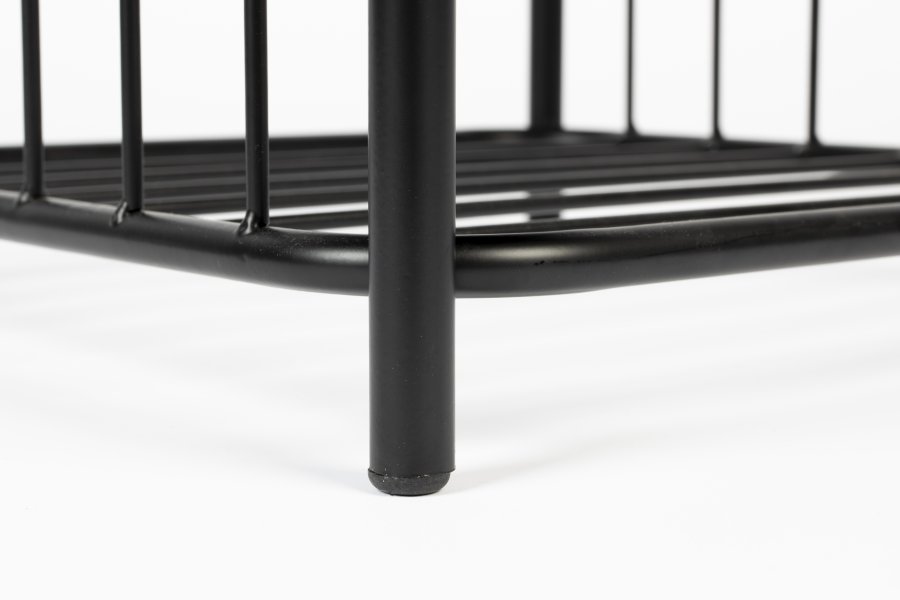 WHITE LABEL LIVING Milou skammel, m. hylde - gr polyester og jern (35x35)