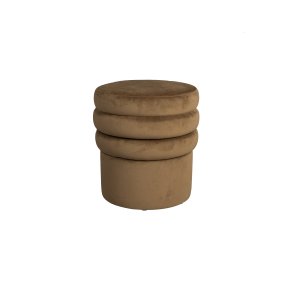 DUTCHBONE Aditi puf, rund - brun polyester (40)